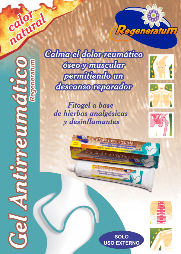 Gel para reumas, artritis y golpes con efecto antirreumático REGENERATUM - Imagen 2
