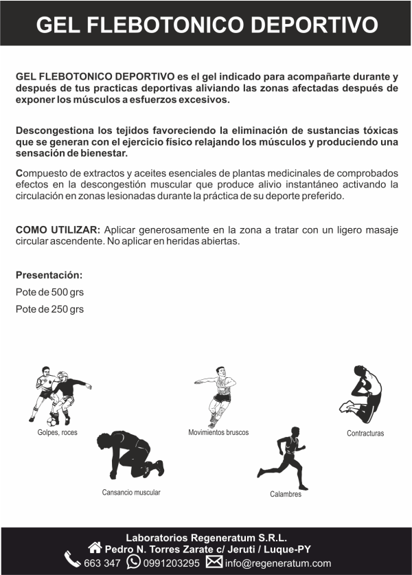 Gel Flebotonico Muscular Deportivo REGENERATUM - Imagen 3