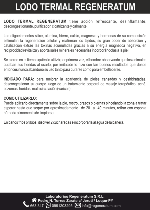 Lodo Termal REGENERATUM - Imagen 3