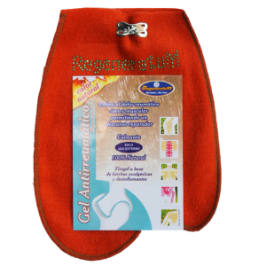 Guante de frotación c/ ganchos gel antirreumatico REGENERATUM