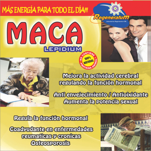 Lepidium maca x 60 capsulas potencia extra REGENERATUM - Imagen 4