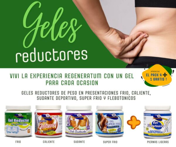 PACK GELES REDUCTORES 4 + 1 GRATIS !